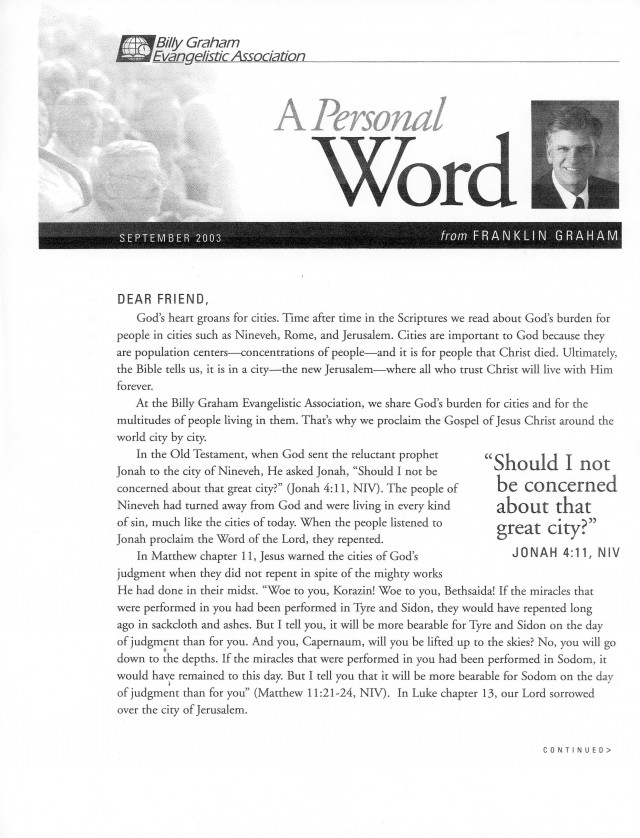 God's Heart Groans for Cities